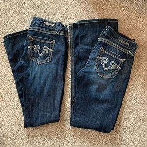 Express Rerock skinny and bootcut jeans